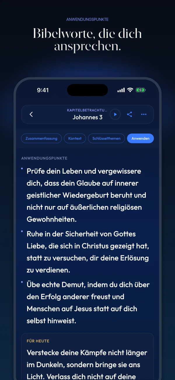 Bibelworte, die dich ansprechen.