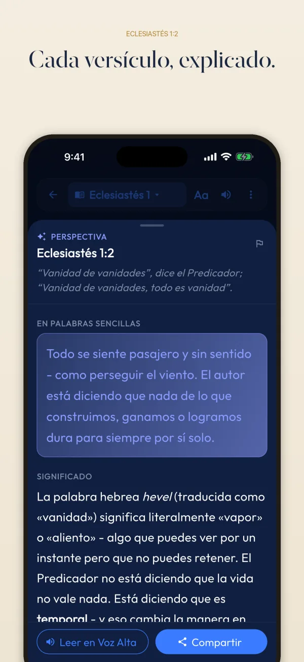 Cada versículo, explicado.