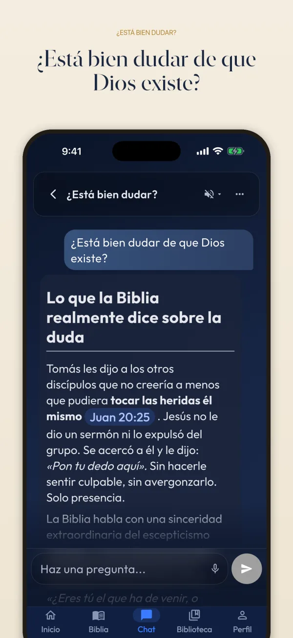 ¿Está bien dudar de que Dios existe?