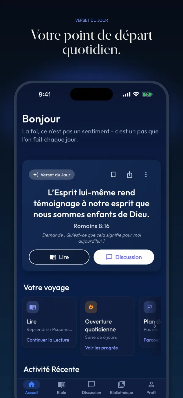 Votre point de départ quotidien.