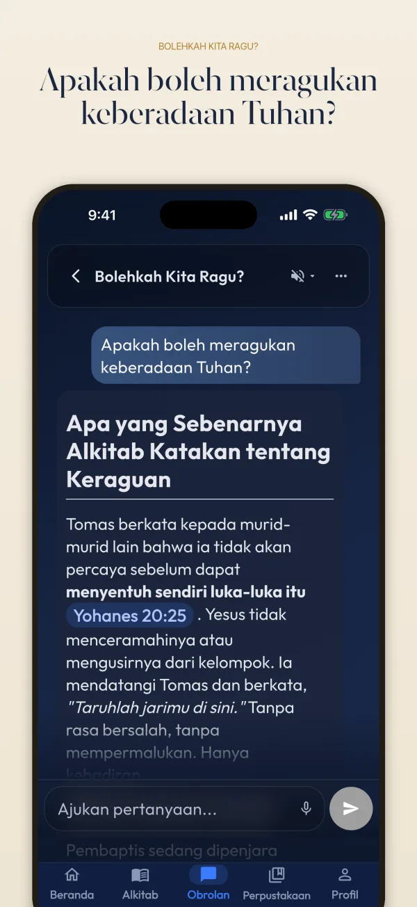 Apakah boleh meragukan keberadaan Tuhan?