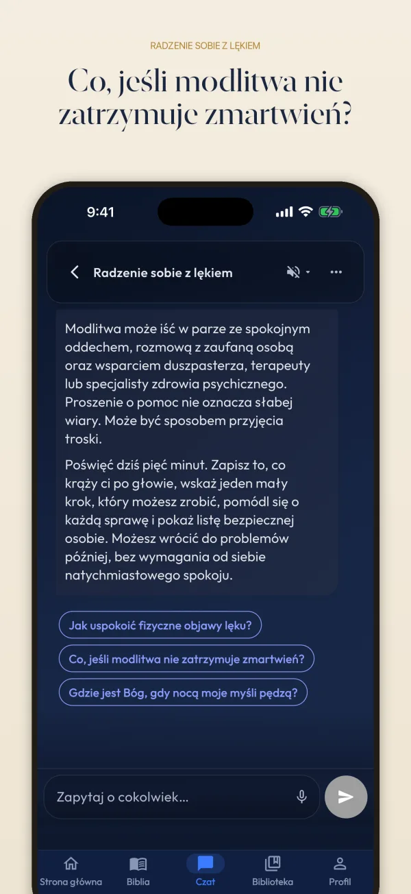 Co, jeśli modlitwa nie zatrzymuje zmartwień?