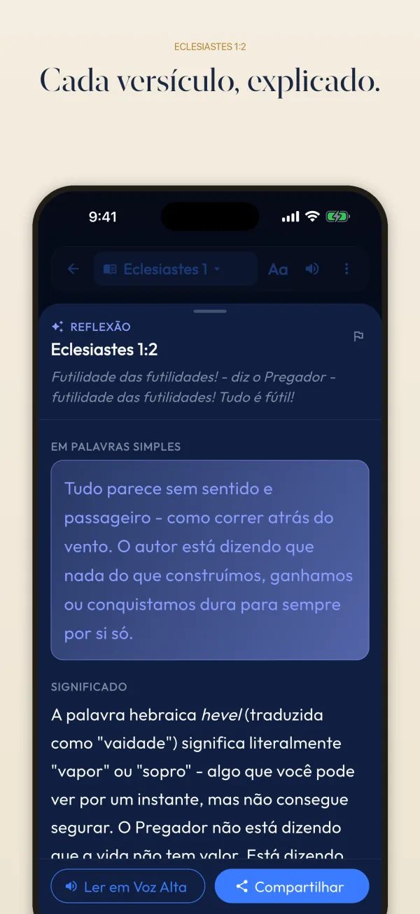 Cada versículo, explicado.