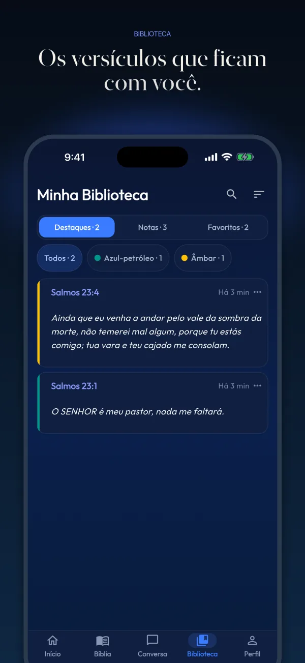 Os versículos que ficam com você.