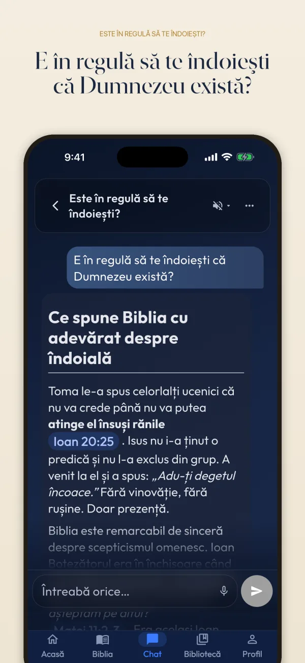 E în regulă să te îndoiești că Dumnezeu există?