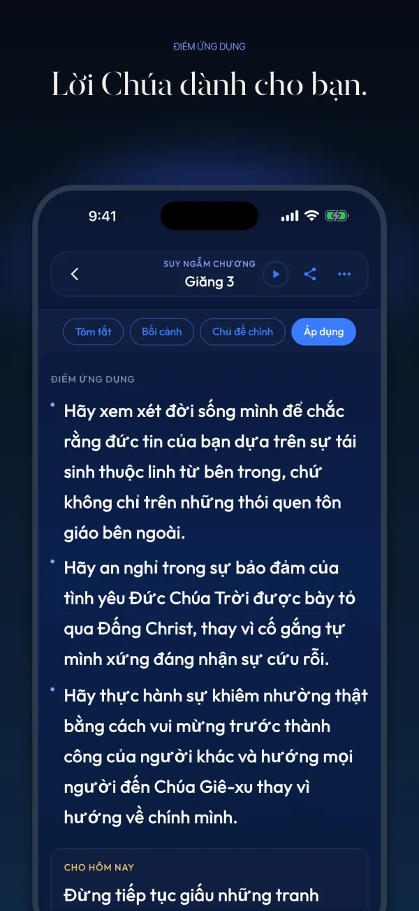 Lời Chúa dành cho bạn.