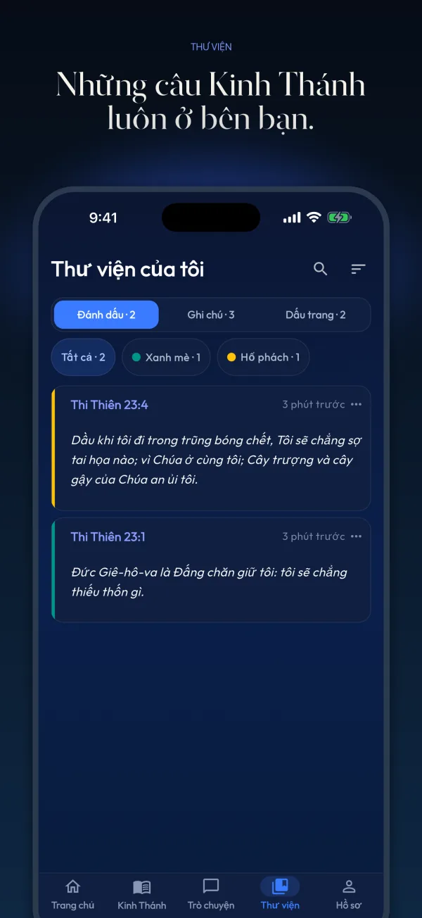 Những câu Kinh Thánh luôn ở bên bạn.